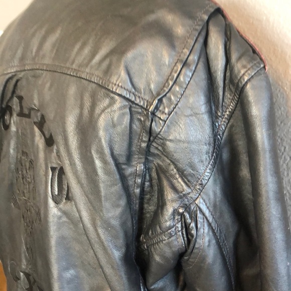 Gold’s Gym Leather Moto Jacket with Belt - Picture 11 of 15